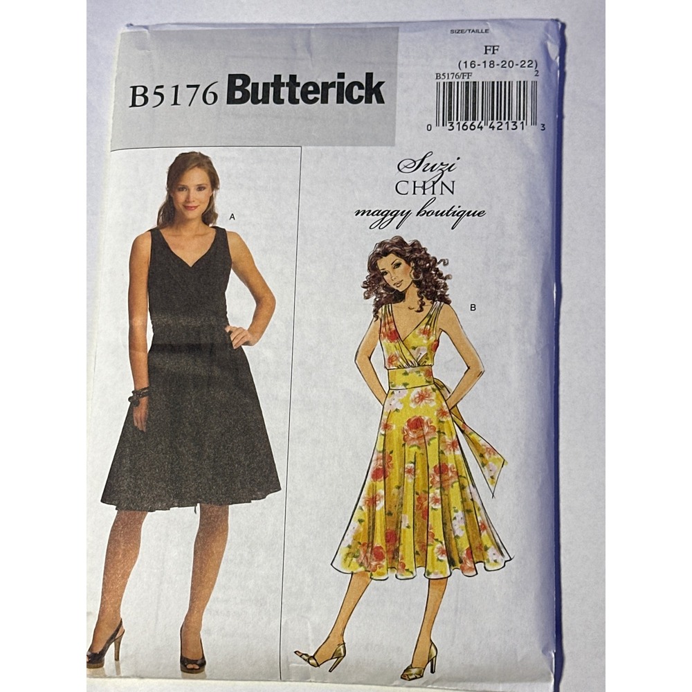 Butterick Sewing Pattern B5176 Misses Dress Sizes 16-22 Uncut Factory Folded